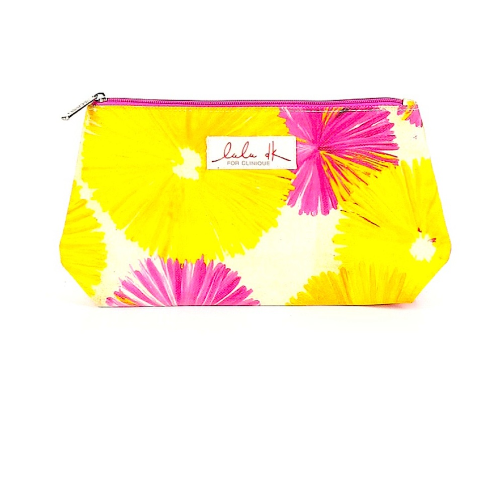 Lulu DK Pink/Yellow Makeup Cosmetic Bag